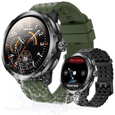 Ulefone Armor Watch Pro Montre connectée pour homme, étanche IP68, avec GPS/boussole/ChatGPT/Bluetooth, 100 modes sportifs, fréquence cardiaque 24h/24, 7j/7, moniteur de sommeil pour Android iOS Ulefone Armor Watch Pro Montre connectée pour homme, étanche IP68, avec GPS/boussole/ChatGPT/Bluetooth, 100 modes sportifs, fréquence cardiaque 24h/24, 7j/7, moniteur de sommeil pour Android iOS