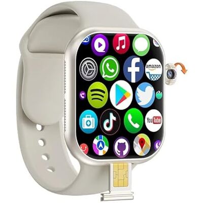 XINDADA VP29 Montre intelligente 4G Android 64 Go de stockage 4G/5G LTE Carte SIM GPS WiFi 2,3" 490 x 580 Amoled Nouvelle montre intelligente appareil photo rotatif (argent, 4 + 64 Go) XINDADA VP29 Montre intelligente 4G Android 64 Go de stockage 4G/5G LTE Carte SIM GPS WiFi 2,3" 490 x 580 Amoled Nouvelle montre intelligente appareil photo rotatif (argent, 4 + 64 Go)