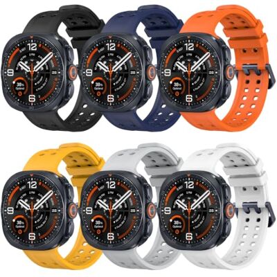 MoKo Lot de 6 Bracelets Sport pour Samsung Galaxy Watch Ultra 2/1 47mm Bracelet Marin en Silicone Souple, Imperméable et Respirant pour Galaxy Watch Ultra 2026/2025/2024, pour Hommes et Femmes MoKo Lot de 6 Bracelets Sport pour Samsung Galaxy Watch Ultra 2/1 47mm Bracelet Marin en Silicone Souple, Imperméable et Respirant pour Galaxy Watch Ultra 2026/2025/2024, pour Hommes et Femmes
