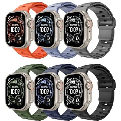 TiMOVO 6 Pack Sport Bands Compatible with Apple Watch Ultra 3/2/1 49mm TiMOVO 6 Pack Sport Bands Compatible with Apple Watch Ultra 3/2/1 49mm