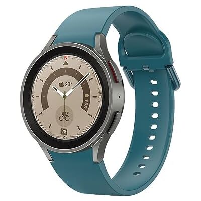 SYSTEM-S Bracelet en silicone pour montre connectée Samsung Galaxy Watch 5 4 Bleu 20 mm, bleu ciel, Eine Grösse, Classique SYSTEM-S Bracelet en silicone pour montre connectée Samsung Galaxy Watch 5 4 Bleu 20 mm, bleu ciel, Eine Grösse, Classique