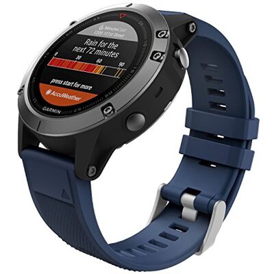 MoKo Strap Compatible with Garmin Fenix 7/7 Pro/6/6 Pro/5/5 Plus/Forerunner 965/955/945/Instinct Solar/Instinct 2, Quick Fit 22mm Silicone Replacement Sport Watch Band, Midnight Blue MoKo Strap Compatible with Garmin Fenix 7/7 Pro/6/6 Pro/5/5 Plus/Forerunner 965/955/945/Instinct Solar/Instinct 2, Quick Fit 22mm Silicone Replacement Sport Watch Band, Midnight Blue