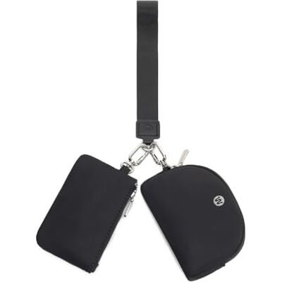 WSRYDJDL Mini portefeuille à fermeture éclair autour de la dragonne pour femme avec double pochette amovible, poche pour pièces de monnaie, porte-clés, petit sac à main, Noir + noir., Loisirs, sport, WSRYDJDL Mini portefeuille à fermeture éclair autour de la dragonne pour femme avec double pochette amovible, poche pour pièces de monnaie, porte-clés, petit sac à main, Noir + noir., Loisirs, sport,