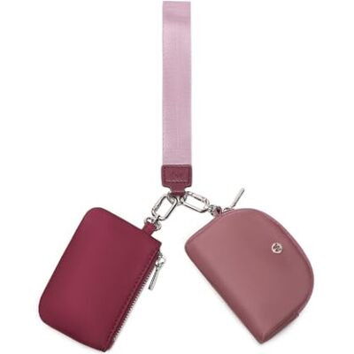 WSRYDJDL Mini portefeuille à fermeture éclair autour de la dragonne pour femme avec double pochette amovible, poche pour pièces de monnaie, porte-clés, petit sac à main, rouge vin, Loisirs, sport WSRYDJDL Mini portefeuille à fermeture éclair autour de la dragonne pour femme avec double pochette amovible, poche pour pièces de monnaie, porte-clés, petit sac à main, rouge vin, Loisirs, sport