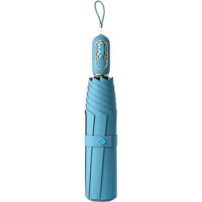 ZoRHac Parapluies de voyage coupe-vent for la pluie – Parapluie coupe-vent – Léger, solide, compact avec bouton d'ouverture/fermeture automatique facile for une utilisation d'une seule main (Color : Blue ZoRHac Parapluies de voyage coupe-vent for la pluie – Parapluie coupe-vent – Léger, solide, compact avec bouton d'ouverture/fermeture automatique facile for une utilisation d'une seule main (Color : Blue