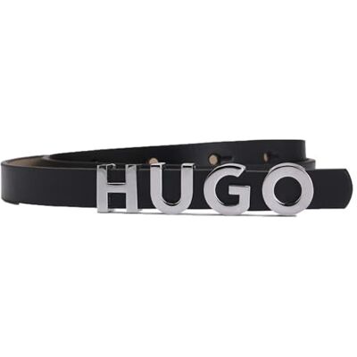 HUGO Zula Ceinture pour femme Noir 1,5 cm Taille 100, noir 1, 100 HUGO Zula Ceinture pour femme Noir 1,5 cm Taille 100, noir 1, 100