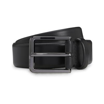 Boss Ceinture Caleb Sz35 pour homme en cuir italien avec boucle en métal poli, Noir, 115 Boss Ceinture Caleb Sz35 pour homme en cuir italien avec boucle en métal poli, Noir, 115