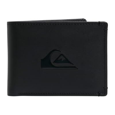 Quiksilver New Miss Dollar Portefeuille pliable en cuir pour homme., Noir, M, X Quiksilver New Miss Dollar Portefeuille pliable en cuir pour homme., Noir, M, X