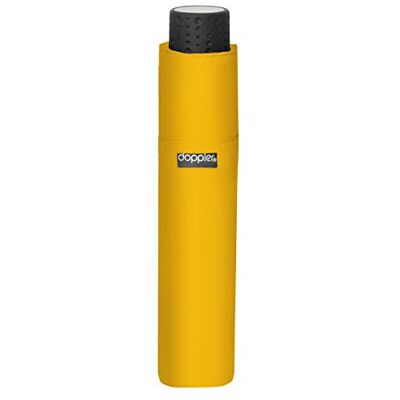 Doppler Parapluie de poche en fibre Havane uni, jaune Doppler Parapluie de poche en fibre Havane uni, jaune