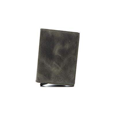 Secrid Porte-monnaie Slimwallet Vintage taille 10.2 cm, Vert Olive/Noir., 16mm Slim, Portefeuille RFID Secrid Porte-monnaie Slimwallet Vintage taille 10.2 cm, Vert Olive/Noir., 16mm Slim, Portefeuille RFID