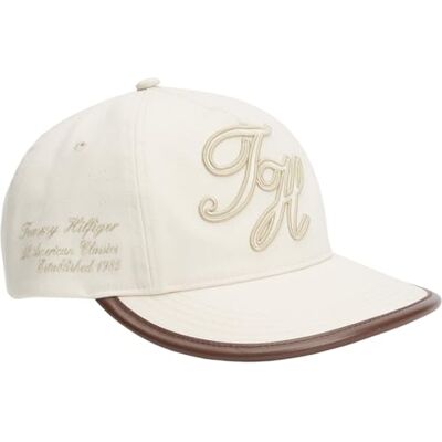 Tommy Hilfiger Casquette TH Script Elevated 5 Panel AM0AM14032 pour homme, beige, taille unique, Beige (naturel), taille unique Tommy Hilfiger Casquette TH Script Elevated 5 Panel AM0AM14032 pour homme, beige, taille unique, Beige (naturel), taille unique