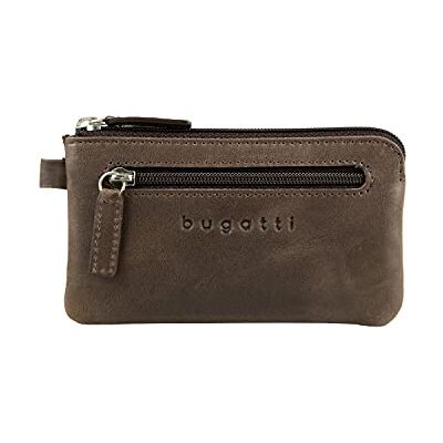 bugatti Volo – Porte-clés en cuir avec compartiment à monnaie et anneaux pour clés, dans un coffret cadeau raffiné – Marron bugatti Volo – Porte-clés en cuir avec compartiment à monnaie et anneaux pour clés, dans un coffret cadeau raffiné – Marron