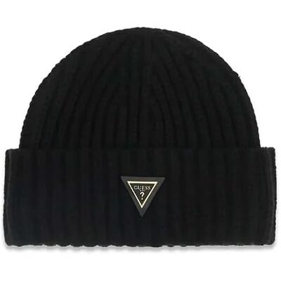 GUESS Bonnet tricoté NOELLE II pour femme, noir GUESS Bonnet tricoté NOELLE II pour femme, noir