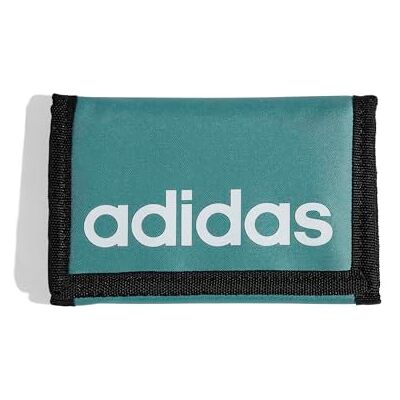 adidas Mixte LINEAR WALLET, powder teal/black/white, One size adidas Mixte LINEAR WALLET, powder teal/black/white, One size
