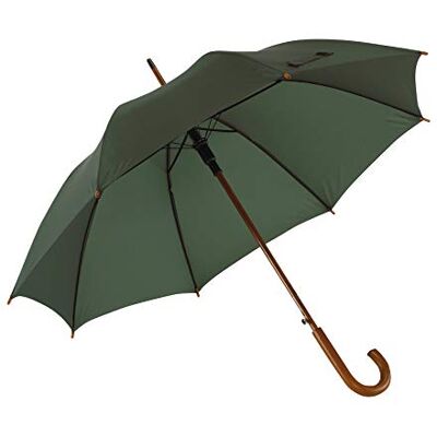 noTrash2003 Parapluie automatique en bois avec crochet rond incurvé et poignée en bois de 103 cm de diamètre, vert foncé, 103 cm noTrash2003 Parapluie automatique en bois avec crochet rond incurvé et poignée en bois de 103 cm de diamètre, vert foncé, 103 cm