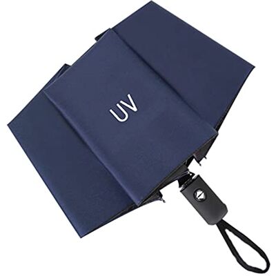 JICAIXIAYA Parapluie Pliable Anti UV Automatique Allumé Et Off, Parapluie Séchage Rapide Compact Et Léger Durable Coupe-Vent pour Pluvieux Ou Ensoleillé Voyage, bleu marine JICAIXIAYA Parapluie Pliable Anti UV Automatique Allumé Et Off, Parapluie Séchage Rapide Compact Et Léger Durable Coupe-Vent pour Pluvieux Ou Ensoleillé Voyage, bleu marine
