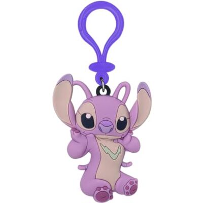 Disney Lilo & Stitch – Angel Soft Touch Pince à sac en PVC multicolore, 7,6 cm Disney Lilo & Stitch – Angel Soft Touch Pince à sac en PVC multicolore, 7,6 cm