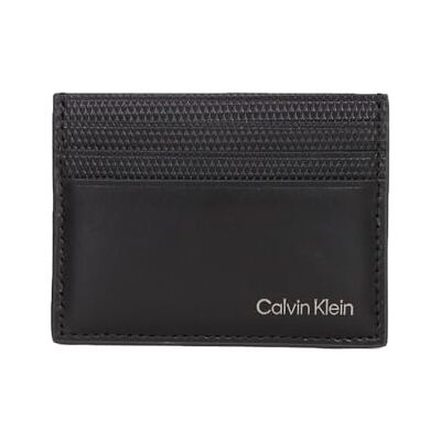 Calvin Porte-cartes en cuir uni pour homme Noir, Noir, Noir, Étui à cartes en cuir noir uni Calvin Porte-cartes en cuir uni pour homme Noir, Noir, Noir, Étui à cartes en cuir noir uni