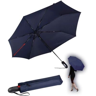 Knirps Parapluie de poche XXL Big Duomatic Storm Shape, bleu marine, 103-109 cm, Parapluie de poche XXL Knirps Parapluie de poche XXL Big Duomatic Storm Shape, bleu marine, 103-109 cm, Parapluie de poche XXL