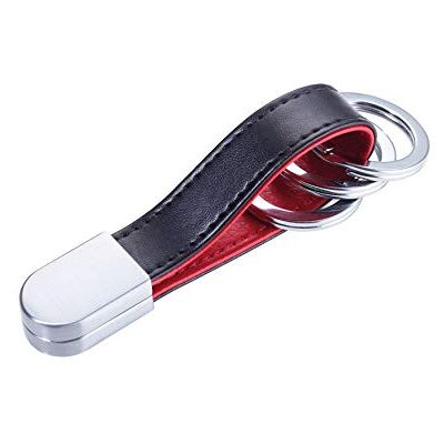 TROIKA KRG Porte-clés avec fermeture torsadée 3 anneaux porte-clés Cuir Ne casse pas les ongles Dragonne en cuir L'original de , rouge, 10cm, Moderne TROIKA KRG Porte-clés avec fermeture torsadée 3 anneaux porte-clés Cuir Ne casse pas les ongles Dragonne en cuir L'original de , rouge, 10cm, Moderne