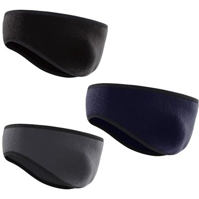 HHuDock Lot de 3 cache-oreilles en polaire pour homme et femme HHuDock Lot de 3 cache-oreilles en polaire pour homme et femme