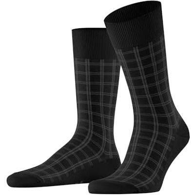 FALKE homme Modern Tailor chaussettes respirantes coton renforcées couture plate sans pression aux orteils motif tendance à carreaux pour vie quotidienne travail 1 paire FALKE homme Modern Tailor chaussettes respirantes coton renforcées couture plate sans pression aux orteils motif tendance à carreaux pour vie quotidienne travail 1 paire