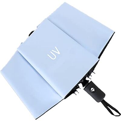 JICAIXIAYA Parapluie Pliable Anti UV Automatique Allumé Et Off, Parapluie Séchage Rapide Compact Et Léger Durable Coupe-Vent pour Pluvieux Ou Ensoleillé Voyage, Bleu ciel JICAIXIAYA Parapluie Pliable Anti UV Automatique Allumé Et Off, Parapluie Séchage Rapide Compact Et Léger Durable Coupe-Vent pour Pluvieux Ou Ensoleillé Voyage, Bleu ciel