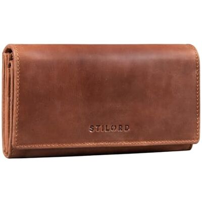 STILORD "Marquesa" Portefeuille Femme Cuir RFID – Grande Bourse Vintage avec Blocage NFC, Nombreux Compartiments, Cadeau en Cuir Véritable Couleur:andorra marron STILORD "Marquesa" Portefeuille Femme Cuir RFID – Grande Bourse Vintage avec Blocage NFC, Nombreux Compartiments, Cadeau en Cuir Véritable Couleur:andorra marron