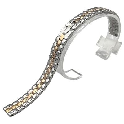 XLXKGPGKMK Bracelet de rechange for femme en acier inoxydable avec boucle papillon à double pression et chaîne métal massif(Silver and Rose Gold,8mm) XLXKGPGKMK Bracelet de rechange for femme en acier inoxydable avec boucle papillon à double pression et chaîne métal massif(Silver and Rose Gold,8mm)