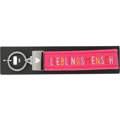 Depesche 4298–019 Porte-clés en feutre avec boucle gravée en métal et inscription emblématique « Lieblingsmensch » Marron rouge-marron environ 18,7 x 4,4 x 1 cm Depesche 4298–019 Porte-clés en feutre avec boucle gravée en métal et inscription emblématique « Lieblingsmensch » Marron rouge-marron environ 18,7 x 4,4 x 1 cm