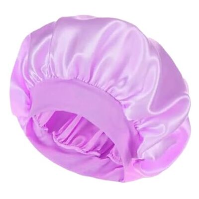 LSNNMU Bonnet de douche pliable en soie pour soins des cheveux avec bande élastique élargie Bonnet de douche pliable unisexe en satin de couleur unie Pour soins des cheveux (rose violet) LSNNMU Bonnet de douche pliable en soie pour soins des cheveux avec bande élastique élargie Bonnet de douche pliable unisexe en satin de couleur unie Pour soins des cheveux (rose violet)
