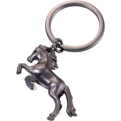 TROIKA Wild Horse KR21-02/GM Gunmetal Porte-clés en forme de cheval en métal moulé de couleur noir mat pour les amateurs de voitures rapides (Mustang) et de chevaux, gris, handlich, Porte-clés TROIKA Wild Horse KR21-02/GM Gunmetal Porte-clés en forme de cheval en métal moulé de couleur noir mat pour les amateurs de voitures rapides (Mustang) et de chevaux, gris, handlich, Porte-clés