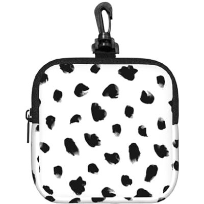 Poadnly Painterly Sac de rangement carré à fermeture éclair avec imprimé animal dalmatien, porte-monnaie en néoprène, petit portefeuille, pochette à monnaie Poadnly Painterly Sac de rangement carré à fermeture éclair avec imprimé animal dalmatien, porte-monnaie en néoprène, petit portefeuille, pochette à monnaie