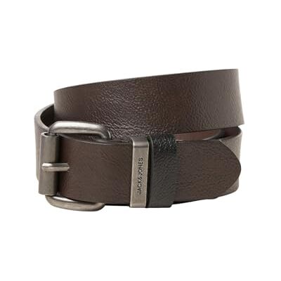 JACK & JONES Ceinture Jacaron pour homme, Marron/pierre, taille unique JACK & JONES Ceinture Jacaron pour homme, Marron/pierre, taille unique