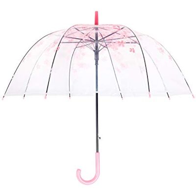 ThreeH Parapluie Clair Cerise, Ouverture Automatique, Coupe-Vent Transparent pour Les Enfants ou Les Mariages en Plein air,32 Pouces de diamètre, KS11, Rose, Taille unique, Classic ThreeH Parapluie Clair Cerise, Ouverture Automatique, Coupe-Vent Transparent pour Les Enfants ou Les Mariages en Plein air,32 Pouces de diamètre, KS11, Rose, Taille unique, Classic