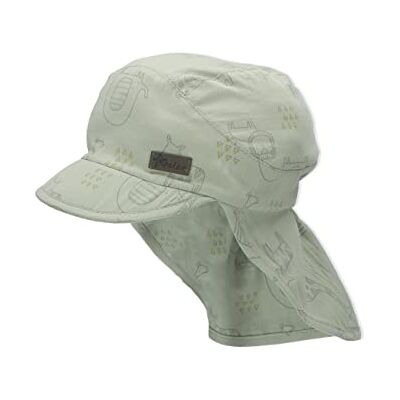 Sterntaler Schirmmütze Mit Nackenschutz Zoo Chapeau de Soleil Mixte, vert moyen, 45 Sterntaler Schirmmütze Mit Nackenschutz Zoo Chapeau de Soleil Mixte, vert moyen, 45