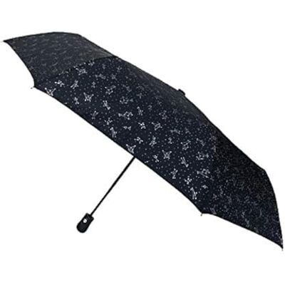 SMATI Parapluie pliant compact ouverture et fermeture automatiques ; 8 baleines en fibre de verre; coupe-vent; Robuste; Diamètre=96cm; grand classique; Couvercle de protection; CONSTELLATION ARGENTE SMATI Parapluie pliant compact ouverture et fermeture automatiques ; 8 baleines en fibre de verre; coupe-vent; Robuste; Diamètre=96cm; grand classique; Couvercle de protection; CONSTELLATION ARGENTE