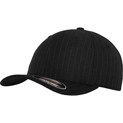Flexfit Bonnet pour adulte Pinstripe, Noir/blanc, S-M Flexfit Bonnet pour adulte Pinstripe, Noir/blanc, S-M