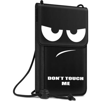 FINTIE Pochette tour de cou, sac pour passeport, avec blocage RFID, sac à bandoulière en cuir synthétique de qualité supérieure pour homme, femme, enfant, garçon et fille, Ne touchez pas, 15*11*1 cm FINTIE Pochette tour de cou, sac pour passeport, avec blocage RFID, sac à bandoulière en cuir synthétique de qualité supérieure pour homme, femme, enfant, garçon et fille, Ne touchez pas, 15*11*1 cm