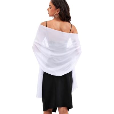 Baoqiya Châle habillée en mousseline de soie, doux, élégant, soyeux, pour femme Baoqiya Châle habillée en mousseline de soie, doux, élégant, soyeux, pour femme