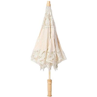 Wincal Parapluie en Dentelle Parasol Broderie Fleurs Dentelle Fait à la Main, Parapluie Mariage, Parapluie Photographie Mariée, Parapluies Parasol Dentelle, pour Fille Fleur Mariée Mariage (Beige L) Wincal Parapluie en Dentelle Parasol Broderie Fleurs Dentelle Fait à la Main, Parapluie Mariage, Parapluie Photographie Mariée, Parapluies Parasol Dentelle, pour Fille Fleur Mariée Mariage (Beige L)