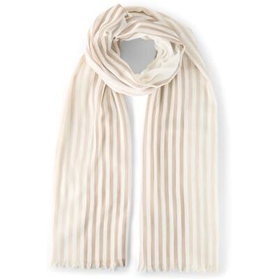 TOM TAILOR 1050334 Écharpe beige rayée 39970, taille unique TOM TAILOR 1050334 Écharpe beige rayée 39970, taille unique