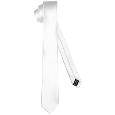 Ladeheid TMS-6 Cravate classique pour homme, brillante, parfaite pour le bureau et les festivités, plusieurs couleurs, idéale pour les réunions d'affaires, les mariages, taille 150 x 6 cm, Blanc., Ladeheid TMS-6 Cravate classique pour homme, brillante, parfaite pour le bureau et les festivités, plusieurs couleurs, idéale pour les réunions d'affaires, les mariages, taille 150 x 6 cm, Blanc.,