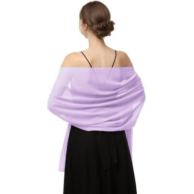 Baoqiya Châle habillée en mousseline de soie, doux, élégant, soyeux, pour femme Baoqiya Châle habillée en mousseline de soie, doux, élégant, soyeux, pour femme