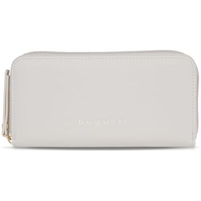 bugatti Ella grand portefeuille pour femme, portefeuille long style Saffiano en cuir synthétique, beige bugatti Ella grand portefeuille pour femme, portefeuille long style Saffiano en cuir synthétique, beige