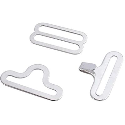 TOPINCN Lot de 50 clips de cravate en métal galvanisé réglable pour nœud papillon Argenté TOPINCN Lot de 50 clips de cravate en métal galvanisé réglable pour nœud papillon Argenté