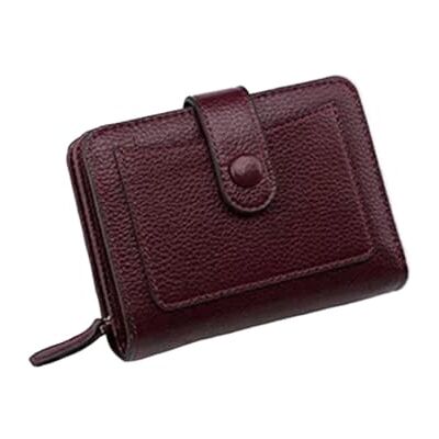 SNGUOQ Femmes Portefeuilles Petit mini porte-monnaie Porte-cartes Hasp Portefeuille Fermeture éclair Boucle en cuir femme Pour un usage quotidien, aubergine, Taglia Unica, One Style SNGUOQ Femmes Portefeuilles Petit mini porte-monnaie Porte-cartes Hasp Portefeuille Fermeture éclair Boucle en cuir femme Pour un usage quotidien, aubergine, Taglia Unica, One Style
