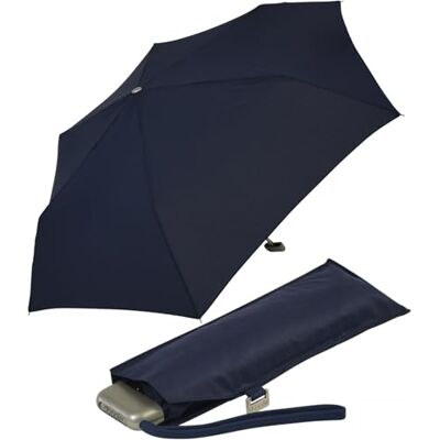 Doppler Parapluie de poche en acier carbone fin uni, bleu marine, 90 cm Doppler Parapluie de poche en acier carbone fin uni, bleu marine, 90 cm