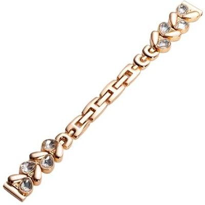XLXKGPGKMK Bracelet en métal compatible avec les montres traditionnelles, bracelet tendance acier inoxydable for femme, 14 mm(Rose Gold white) XLXKGPGKMK Bracelet en métal compatible avec les montres traditionnelles, bracelet tendance acier inoxydable for femme, 14 mm(Rose Gold white)