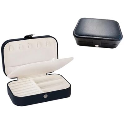 FJOADNVM Boîte à bijoux Boîte à bijoux portable, organisateur pour bijoux, présentoir de voyage, boîte à bouton, en cuir, fermeture à glissière, bijoux de voyage FJOADNVM Boîte à bijoux Boîte à bijoux portable, organisateur pour bijoux, présentoir de voyage, boîte à bouton, en cuir, fermeture à glissière, bijoux de voyage